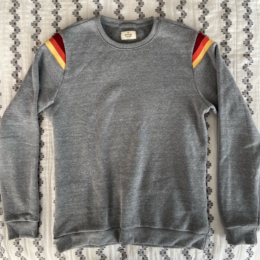 Marine Layer men’s Banks crew sweatshirt, size Medium.